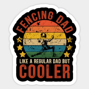 Fencing Dad Funny Vintage Fencing Father's Day Gift Sticker